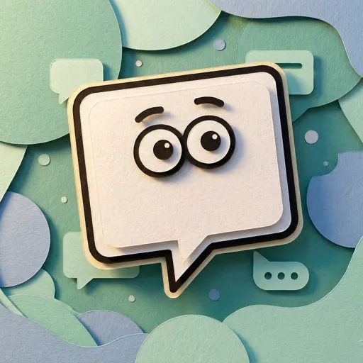 メタクリさま。目のついた吹き出しが、脇の席から会話を見ている。